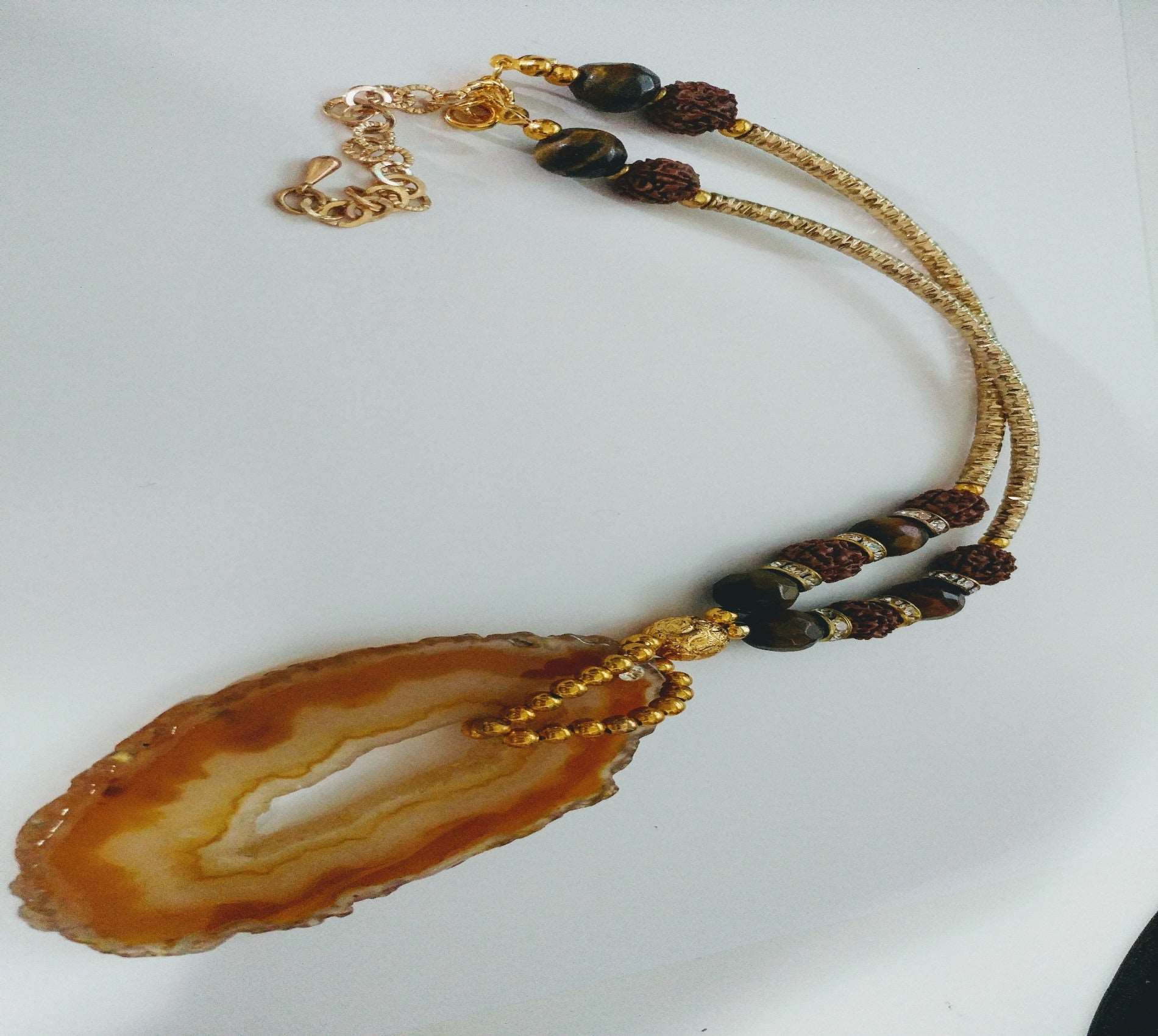 Agate/ Rudraksha Necklace