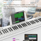 Portable Piano Keyboard, Semi-Weighted Folding Digital Piano 88 Key, Full Size, Wood Grain, Electric Piano Keyboard w/MIDI Bluetooth, Suitable for Adult, Toddler, Kids