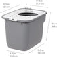 Rectangular Cat Litter Box with Catching Lid - Medium - Top Entry Stylish Enclosed Kitty Dog Proof Box, Litiere Pour Chat Bac - Gray/White