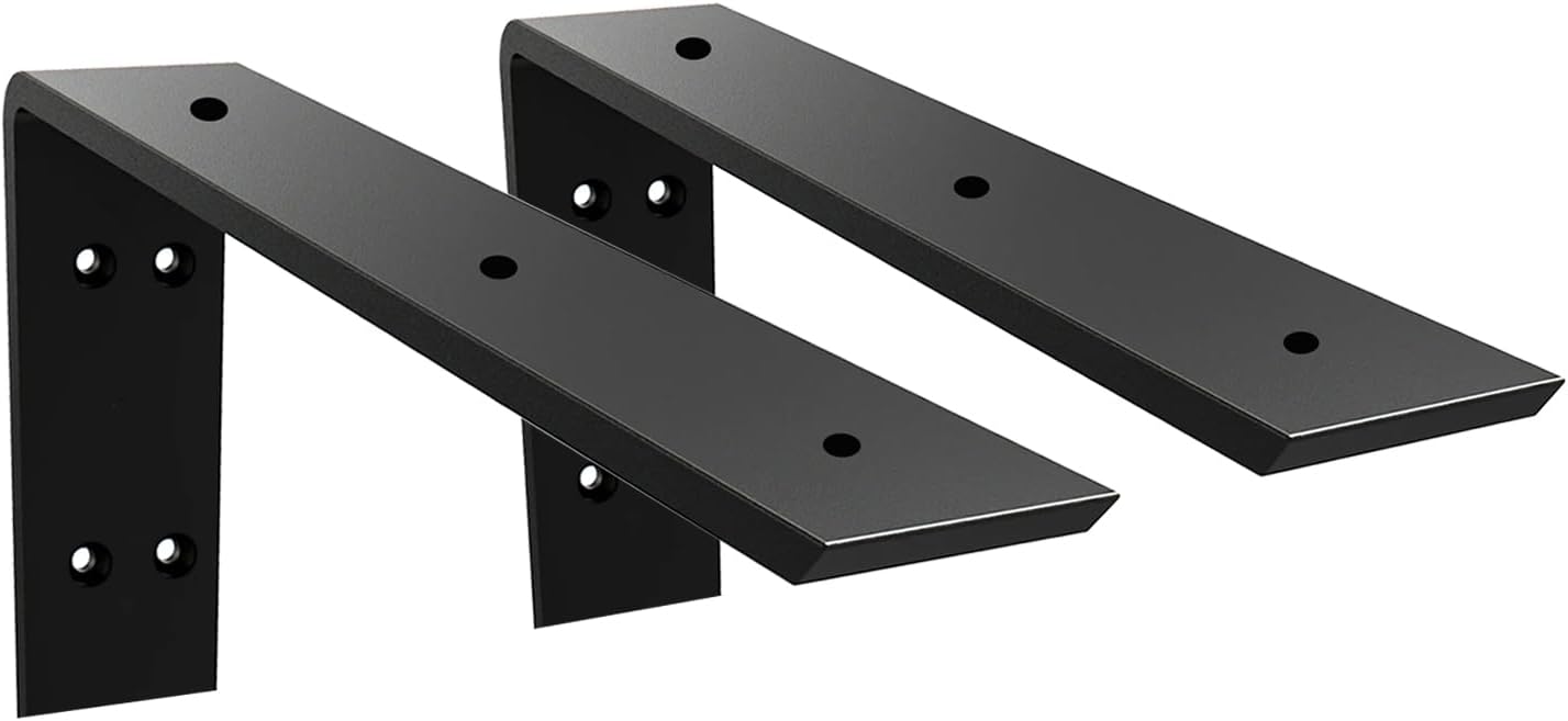 Countertop Support Bracket 2 Pack Heavy Duty Countertop Hidden Bracket 16" x 6" x 2 1/2" L Bracket Metal Corbels for Quartz/Granite/Wood/Concret/ Laminate Countertops