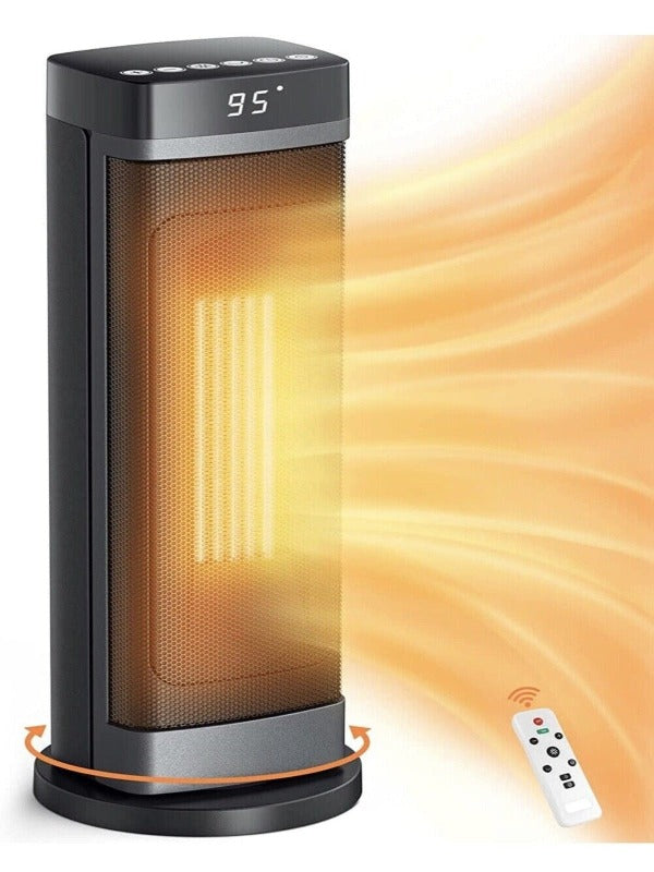 Space Heater 1500W 21" Indoor Use Portable Black 110-120V 60Hz w Remote